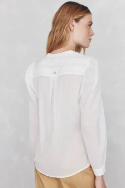 Pedro del Hierro Blusas-Blusa lisa e solta Branco