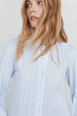 Pedro del Hierro Blusas-Blusa lisa e solta Azul