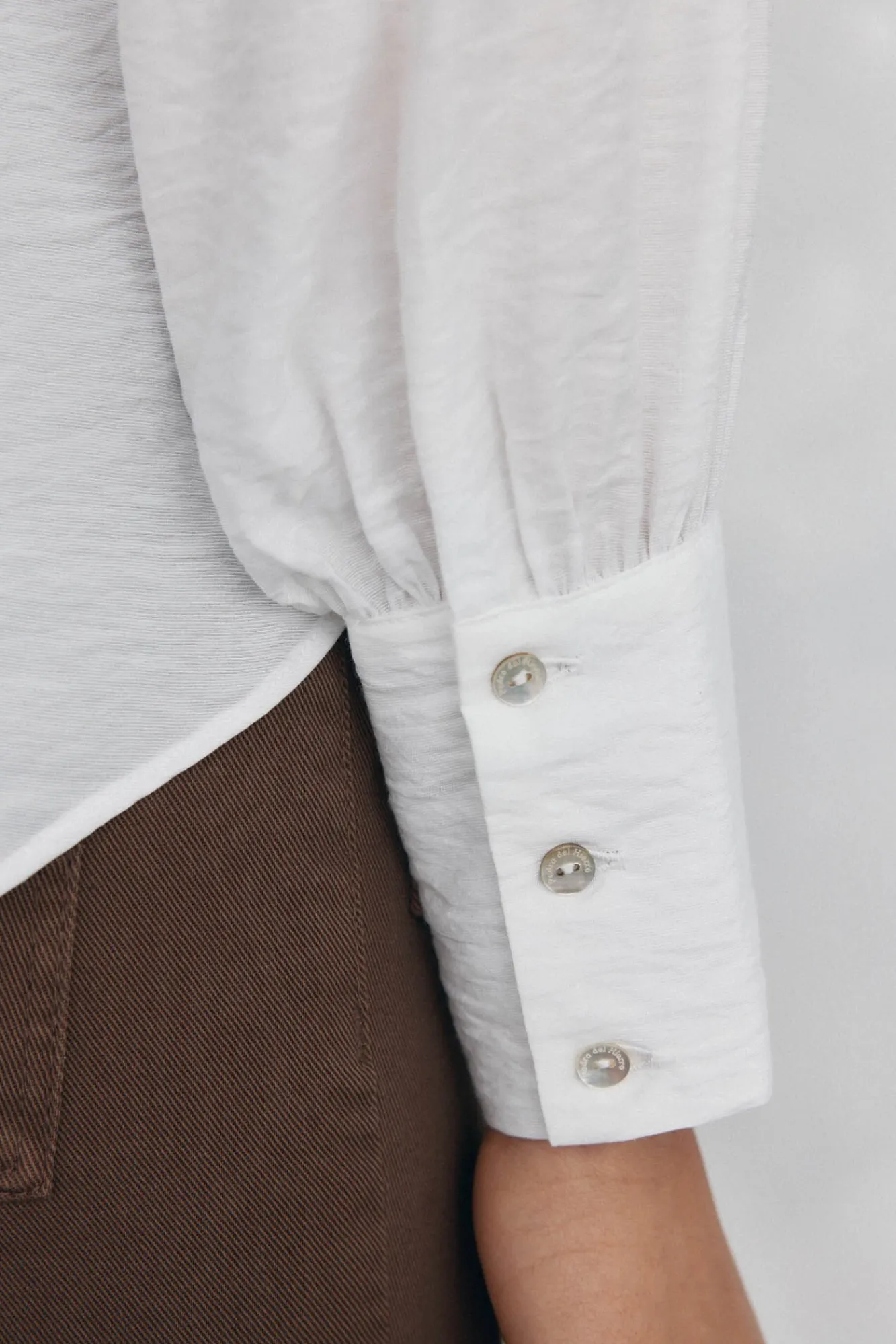 Pedro del Hierro Blusas-Blusa lisa e solta Branco