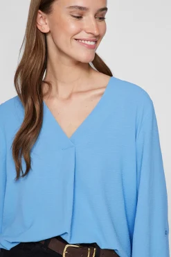Vila Blusas-blusa manga 3/4 Azul