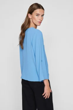 Vila Blusas-blusa manga 3/4 Azul
