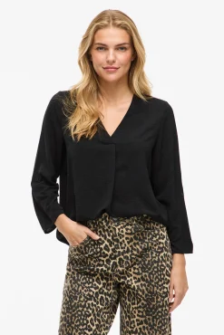 Vila Blusas-blusa manga 3/4 Preto