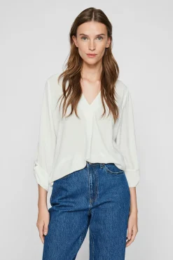 Vila Blusas-blusa manga 3/4 Branco