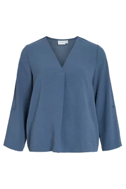 Vila Blusas-blusa manga 3/4 Azul