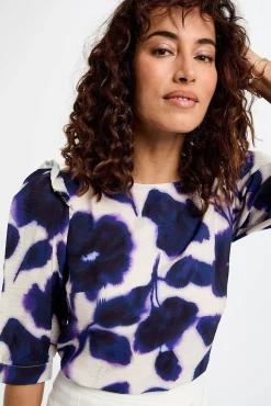 Morgan Blusas-Blusa manga 3/4 estampada Multicolorido