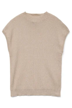 Vero Moda T-Shirts-Blusa manga com gola alta Castanho