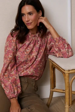 Polín Et Moi Blusas-Blusa Minna com babados Subiu