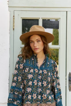 Jaase Blusas-Blusa Nadia com estampado Nomade Azul