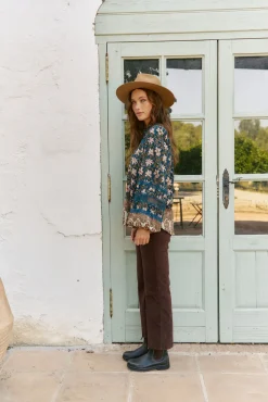 Jaase Blusas-Blusa Nadia com estampado Nomade Azul