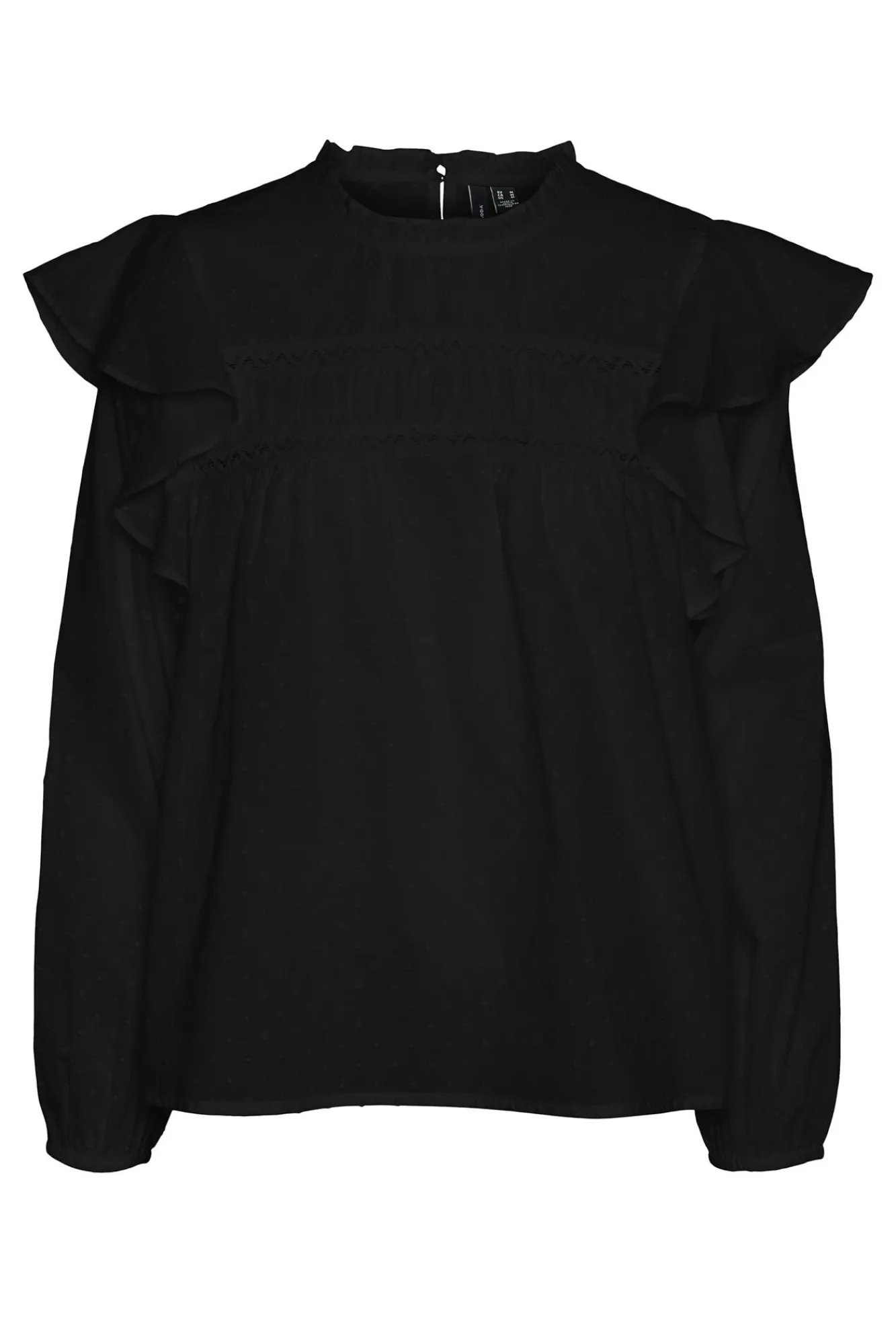 Vero Moda T-Shirts-Blusa plumeti com top Preto