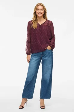 Vila Blusas-Blusa plumeti de manga comprida Granada