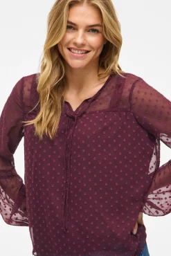 Vila Blusas-Blusa plumeti de manga comprida Granada