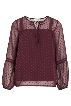 Vila Blusas-Blusa plumeti de manga comprida Granada