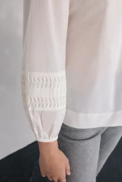 Pedro del Hierro T-Shirts|Blusas-Blusa romântica Ecru