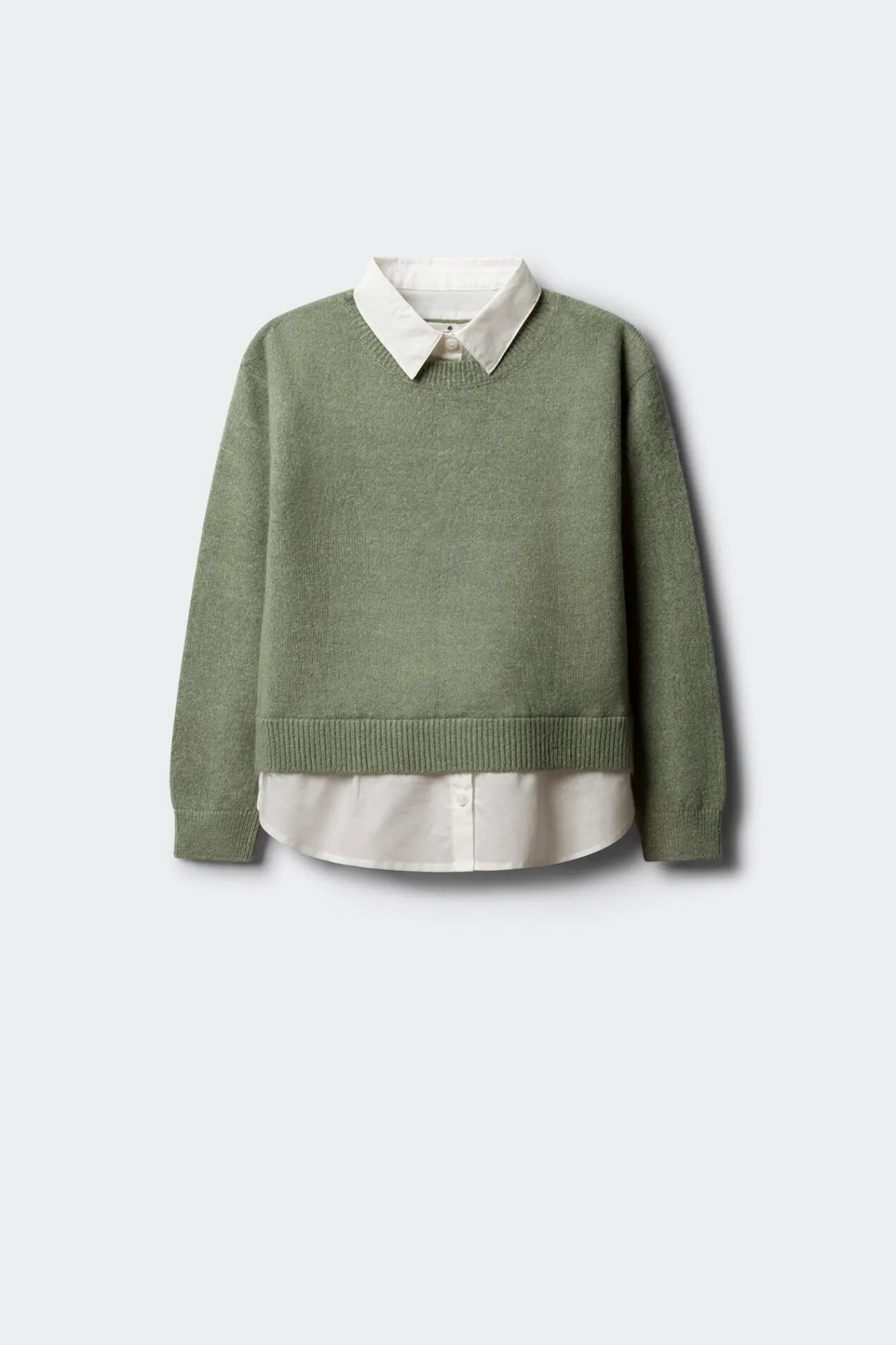 Springfield Kids Malhas-Blusa tipo camisa para menina. verde