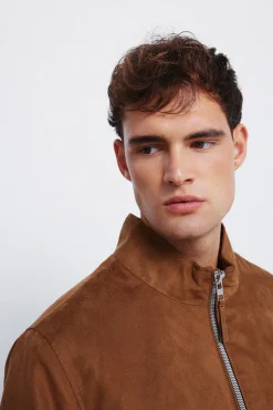 Springfield Casacos-Blusão acolchoado com efeito de camurça camel