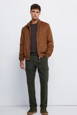 Springfield Casacos-Blusão acolchoado com efeito de camurça camel