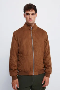 Springfield Casacos-Blusão acolchoado com efeito de camurça camel