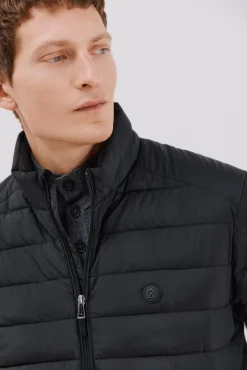 Cortefiel Casacos|Sobretudos-Blusão acolchoado ultralight Preto