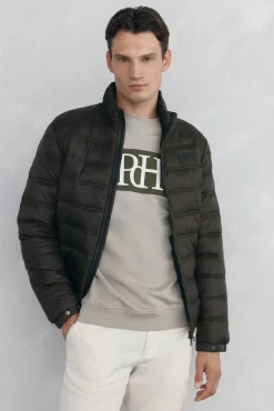 Pedro del Hierro Casacos|Sobretudos-Blusão acolchoado ultralight Verde