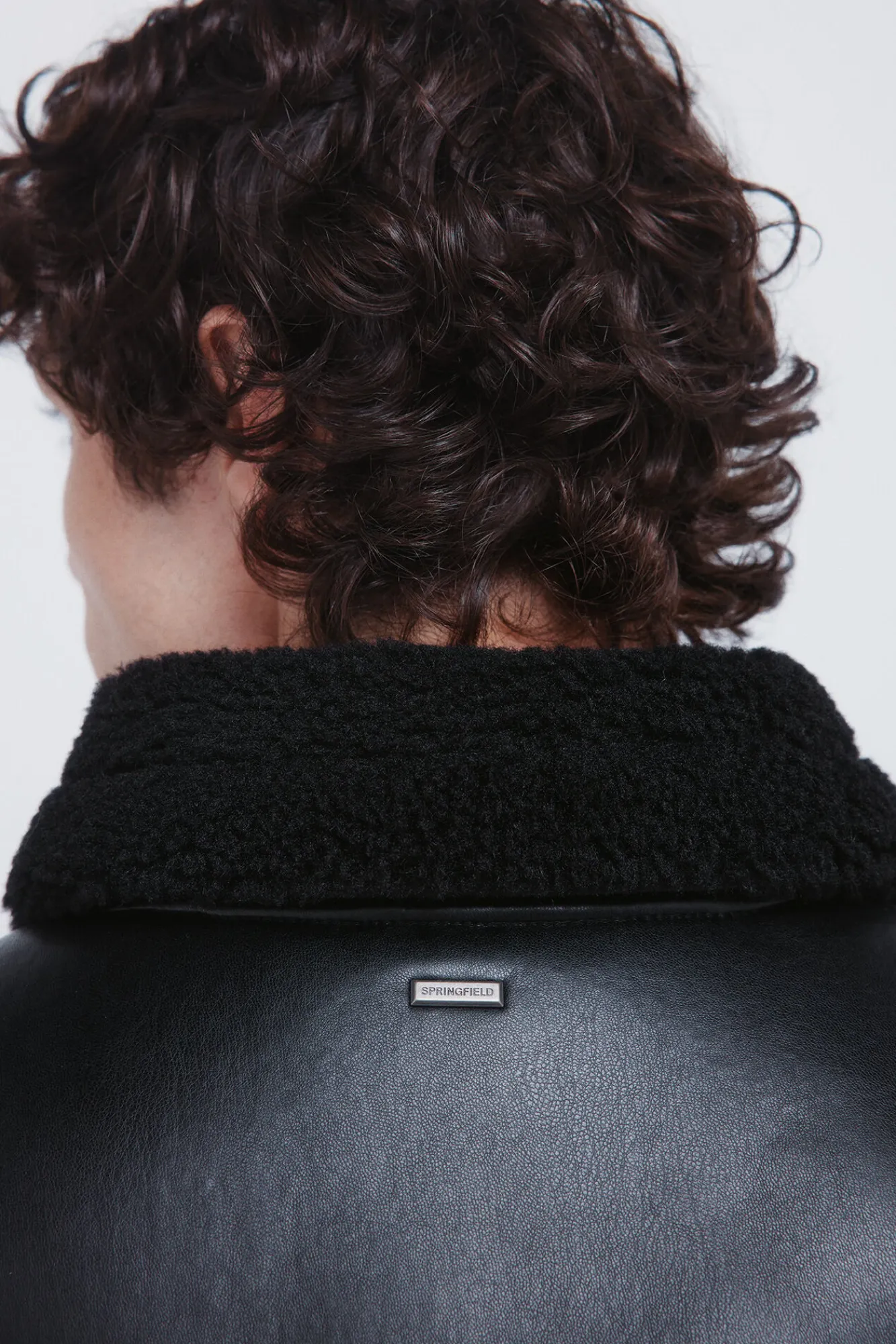 Springfield Casacos-Blusão aviador dupla face com efeito couro preto