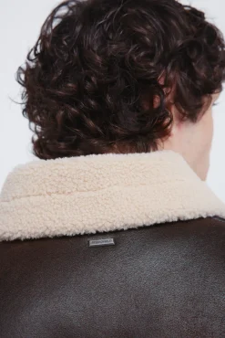 Springfield Casacos-Blusão aviador efeito camurça dupla face cru