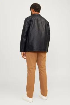 Jack & Jones Casacos-Blusão com efeito couro PLUS preto