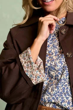 Polín Et Moi Sobretudos-Blusão com gola Lucca Castanho