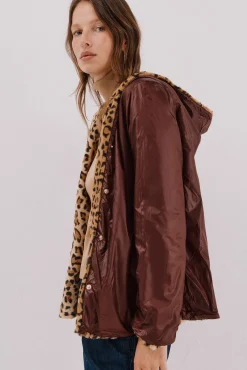 Cortefiel Sobretudos|Casacos-Blusão curto reversível efeito pelo Castanho