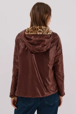 Cortefiel Sobretudos|Casacos-Blusão curto reversível efeito pelo Castanho