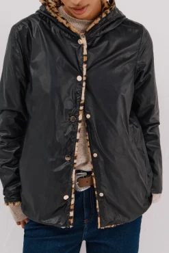 Cortefiel Sobretudos|Casacos-Blusão curto reversível efeito pelo Preto