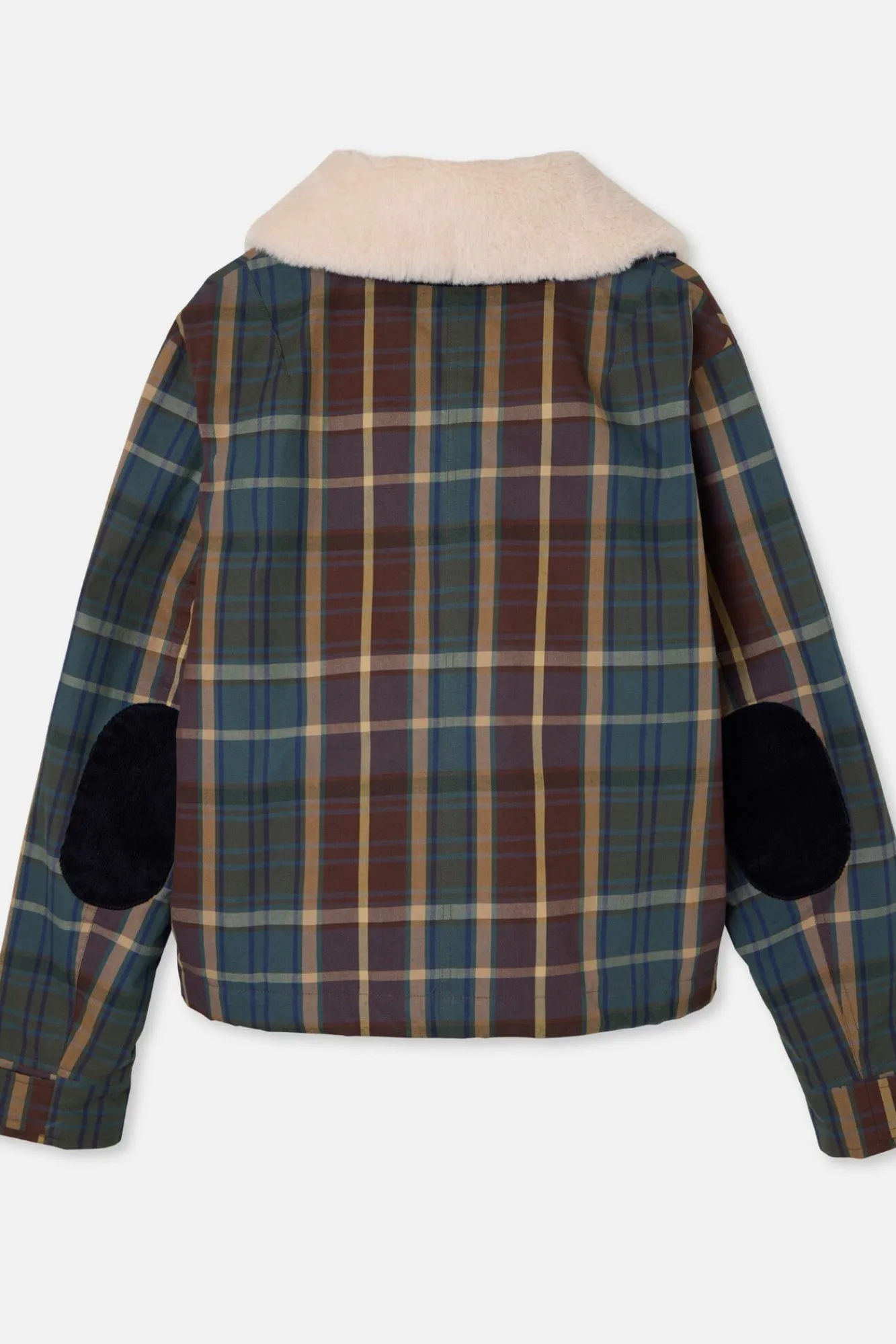 Silbon Sobretudos-Blusão de borrego xadrez encerada Verde