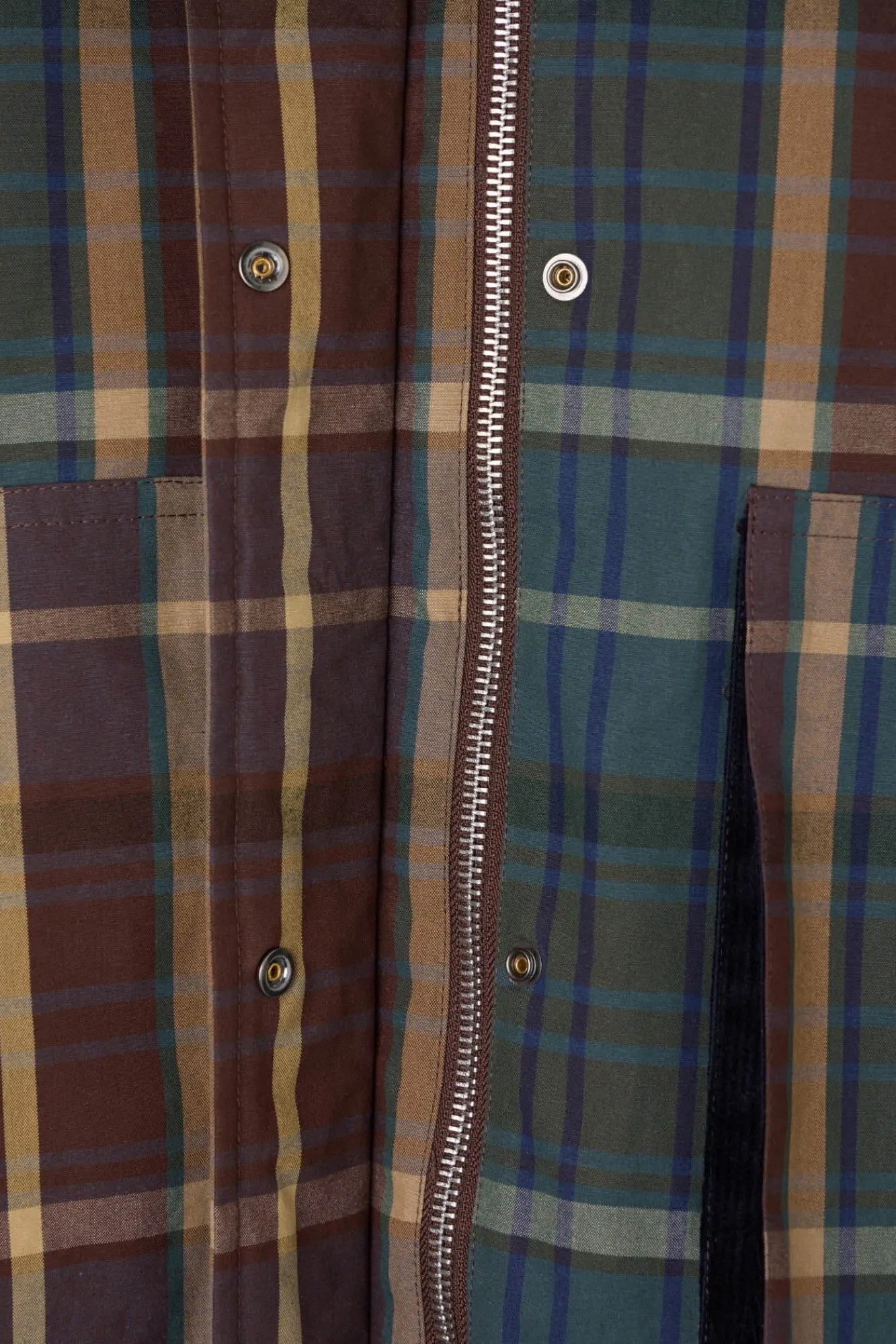 Silbon Sobretudos-Blusão de borrego xadrez encerada Verde