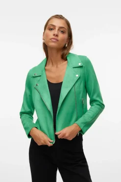 Vero Moda Sobretudos-Blusão de camurça com tachas Verde