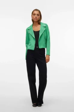 Vero Moda Sobretudos-Blusão de camurça com tachas Verde