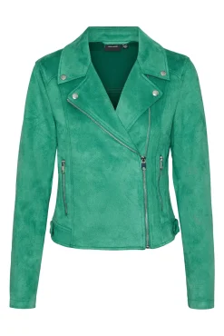 Vero Moda Sobretudos-Blusão de camurça com tachas Verde