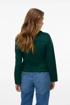 Vero Moda Sobretudos-Blusão de camurça com tachas Verde