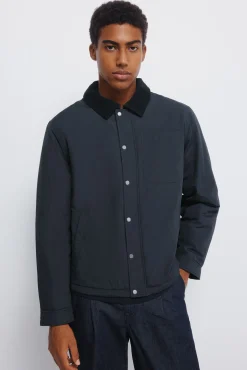 Springfield Casacos-Blusão de gola de veludo cotelê verde