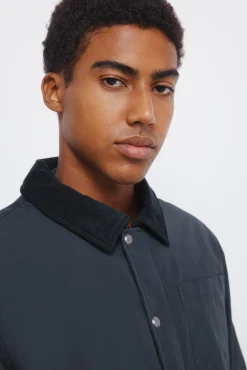 Springfield Casacos-Blusão de gola de veludo cotelê verde