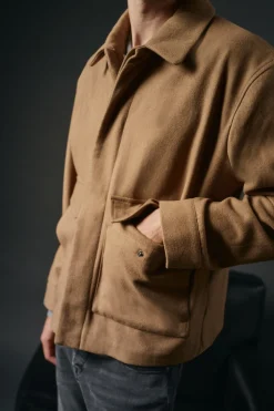 OOTO Casacos-Blusão de mistura de lã Castanho