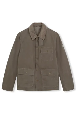 OOTO Casacos-Blusão de trabalho com gola de veludo cotelê Verde