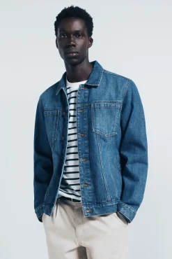 Springfield Casacos-Blusão denim básico azul