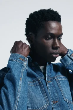 Springfield Casacos-Blusão denim básico azul