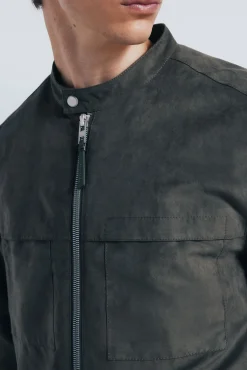 Springfield Casacos-Blusão efeito camurça bege