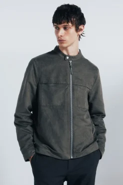 Springfield Casacos-Blusão efeito camurça bege