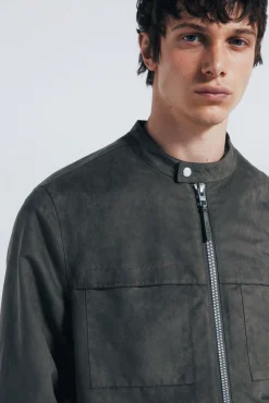 Springfield Casacos-Blusão efeito camurça bege