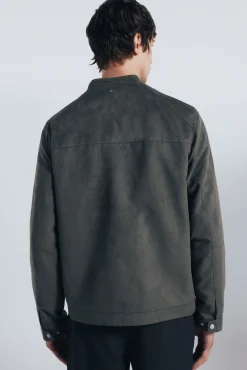 Springfield Casacos-Blusão efeito camurça bege