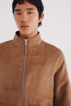 Springfield Casacos-Blusão efeito camurça castanho