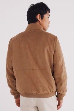 Springfield Casacos-Blusão efeito camurça castanho