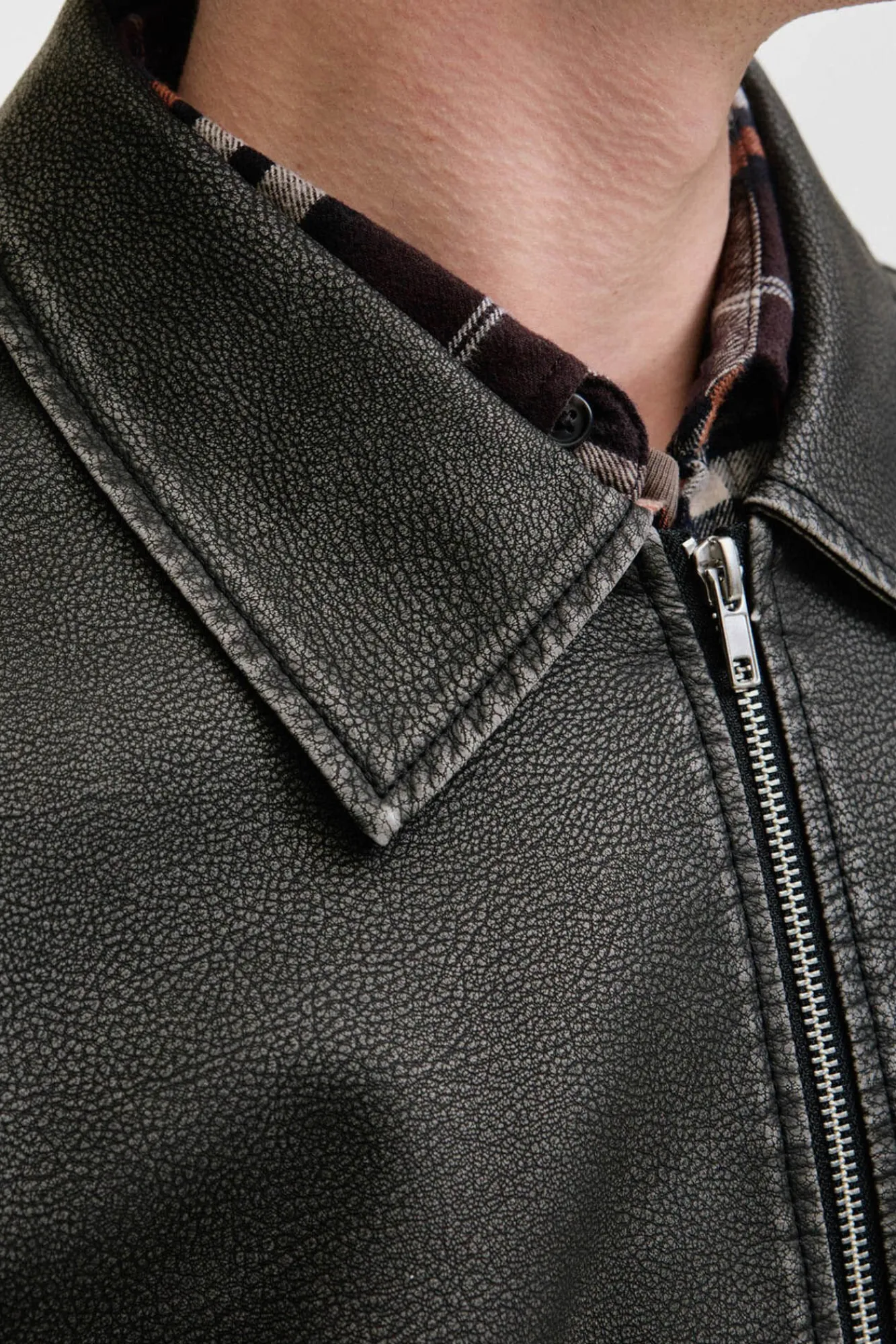 Jack & Jones Casacos-Blusão estilo motociclista preto